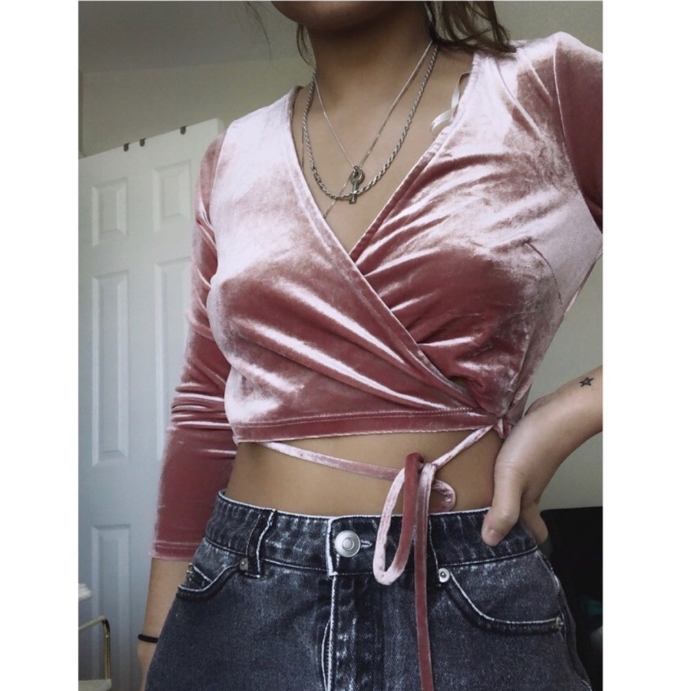Forever 21 wrap crop top - size medium
